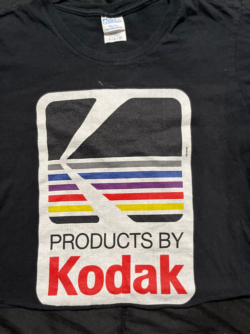 Black vintage Koran small crop top